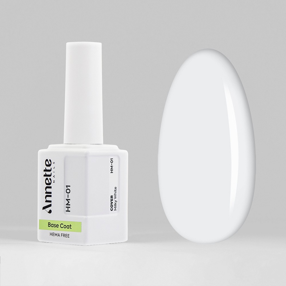 Rubber Base Annette Nails HEMA Free Milky White HM-01 12 ml