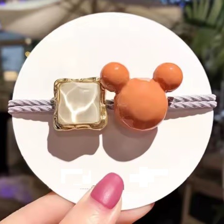 Elastic pentru Par cu Accesoriu Mickey Portocaliu