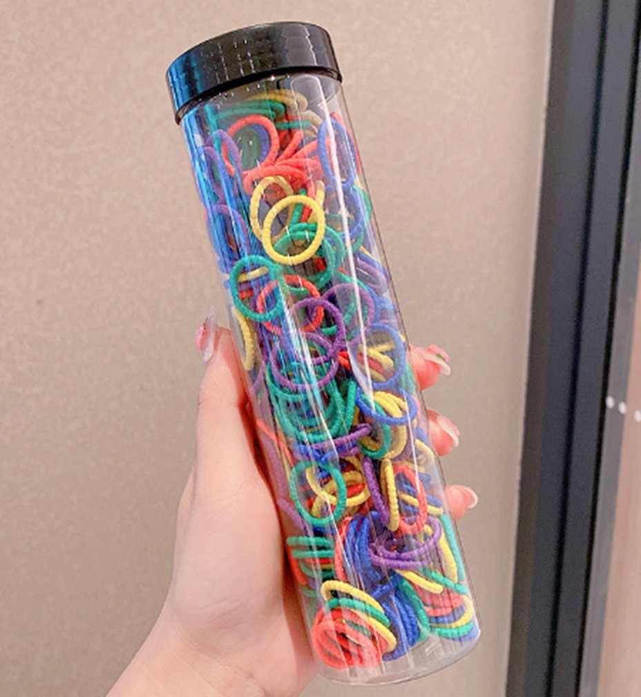 Set 300 Elastice pentru Par  Multicolor Neon