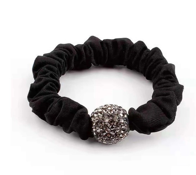 Elastic pentru Par Model Saten Creponat Negru