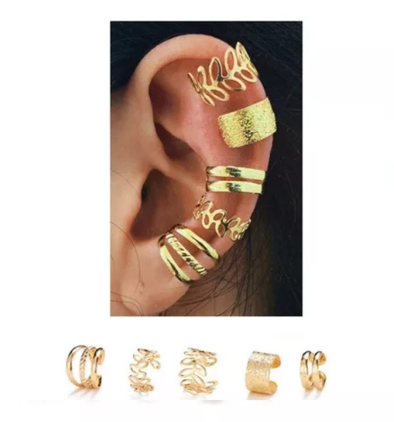 Set 5 Cercei Aurii Model Ear Cuff