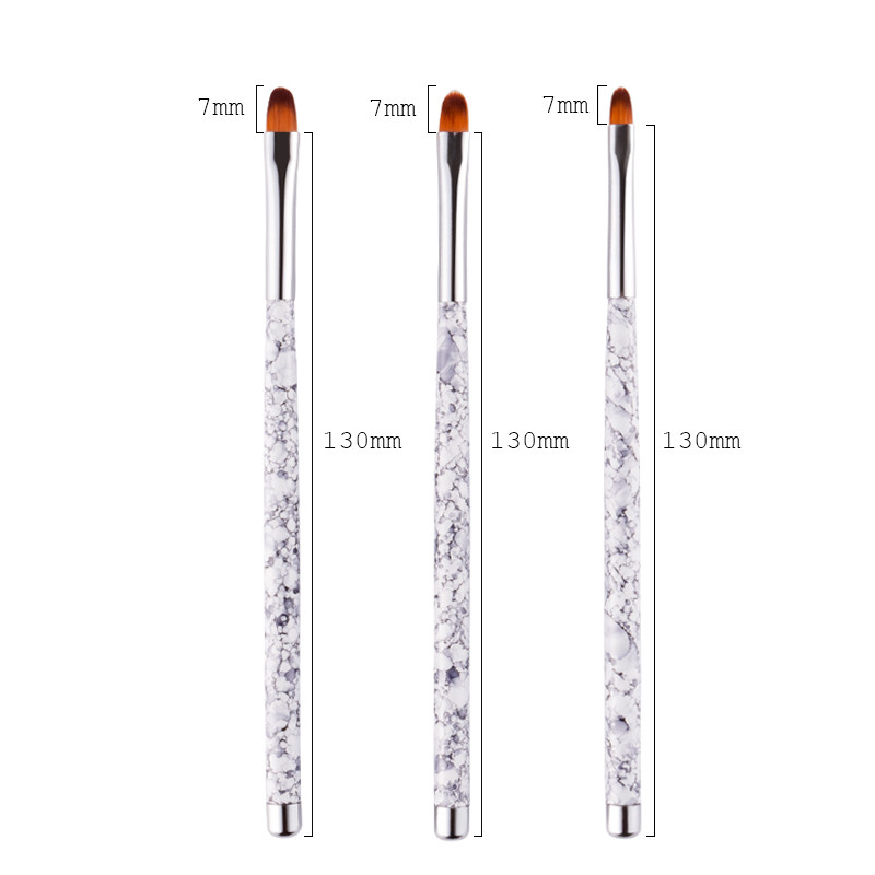 Set 3 Pensule Limba Pisica Marble White