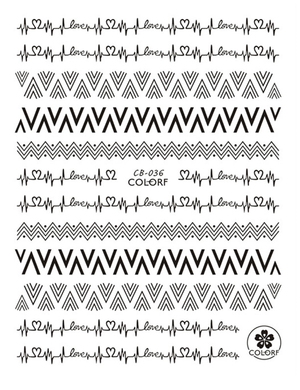 Sticker Unghii Black - CB036