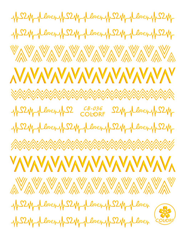 Sticker Unghii Gold - CB036