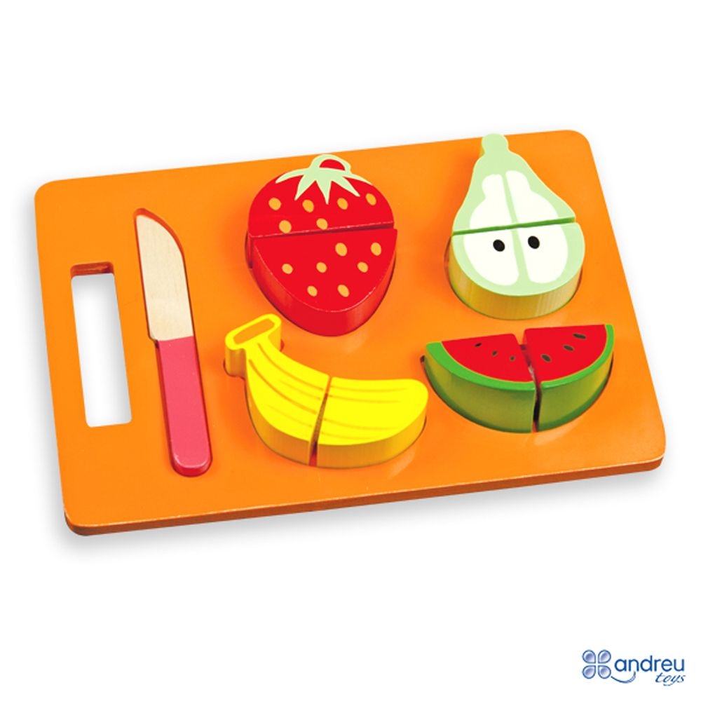 Set Fructe din lemn de taiat Andreu Toys