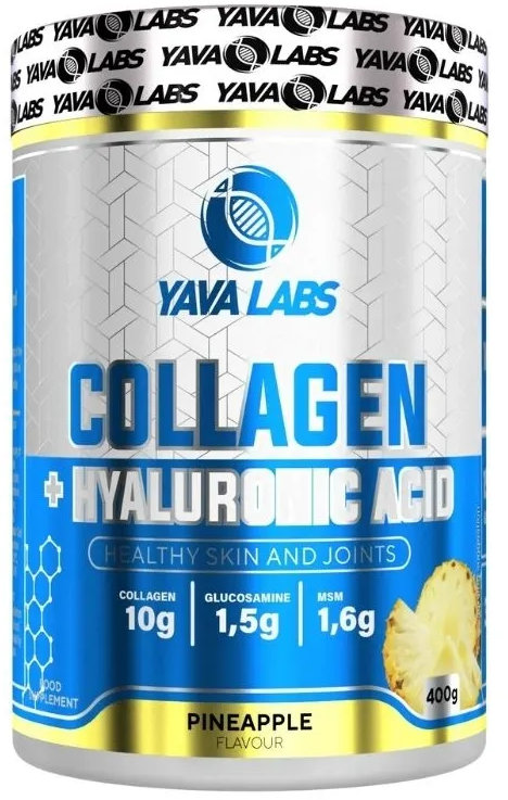 Collagen + Hyaluronic Acid, ananas, 400 g, Yava Labs