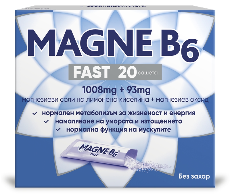 Supliment alimentar Magne B6 Fast, 20 plicuri, Sanofi