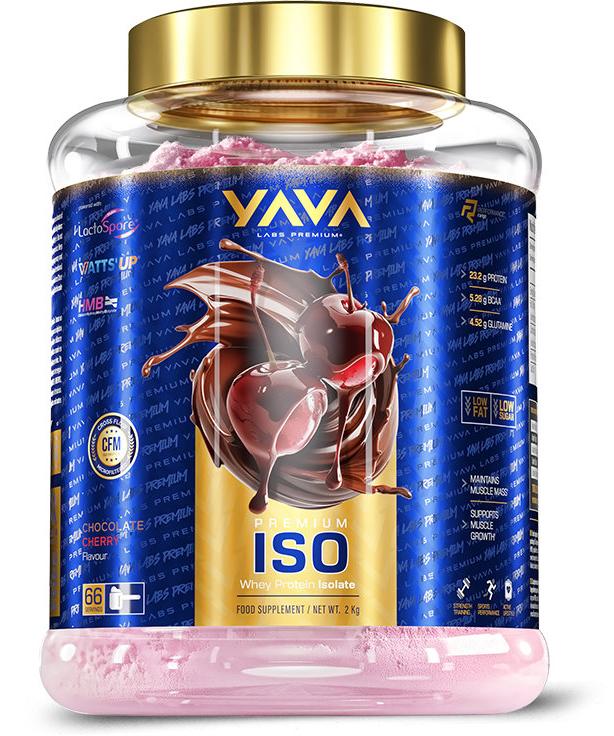 Ciocolată Premium ISO cu cireșe, 2000 g, Yava Labs