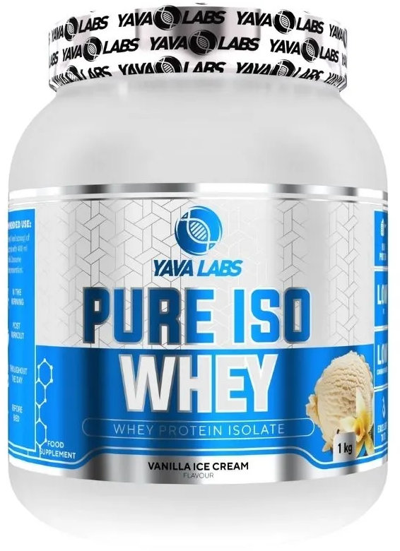 Pure Iso Whey, înghețată de vanilie, 1000 g, Yava Labs