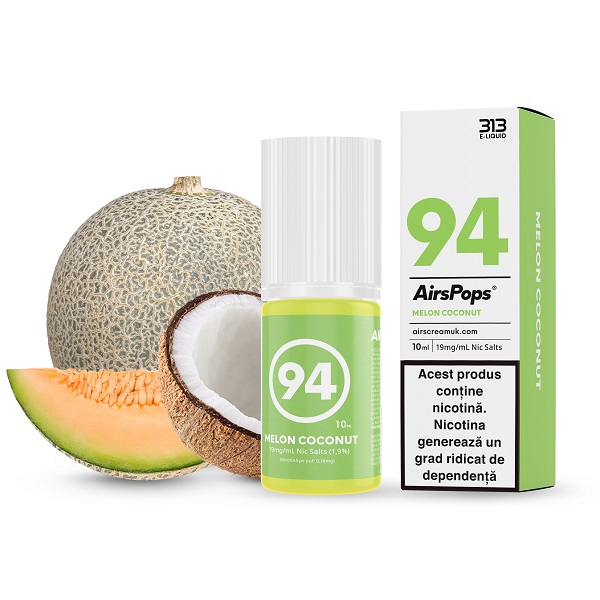 Lichid AIRSCREAM AirPops 313 Nicsalt 10ml 19mg - Melon Coconut