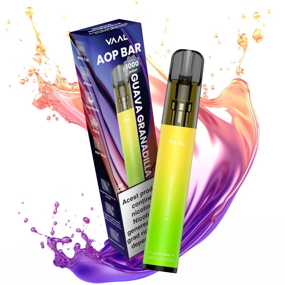 Kit VAAL AOP Bar 1000 pufuri 20mg - Guava Granadilla