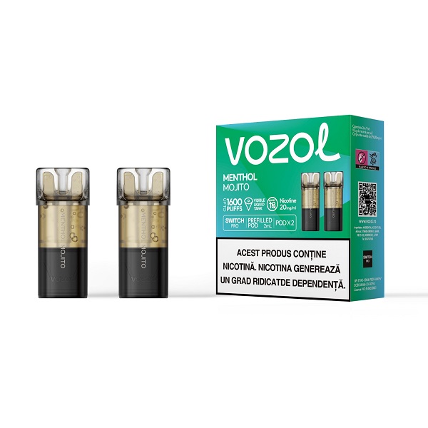 Set 2 cartuse Vozol Switch Pro 800 20mg - Menthol Mojito
