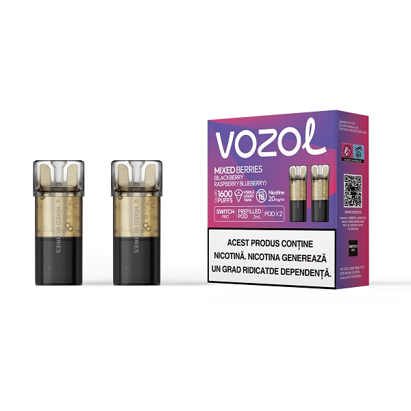 Set 2 cartuse Vozol Switch Pro 800 20mg - Mixed Berries