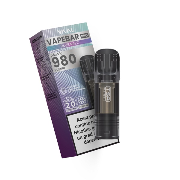 Cartus Vapebar PRO 980 pufuri 20mg - Blue Razz