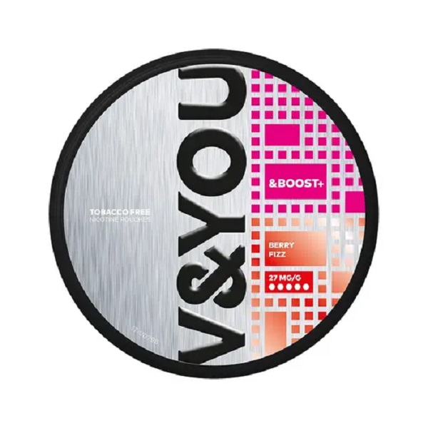 Pouch nicotina V&YOU Boost+ 16.2mg - Berry Fizz