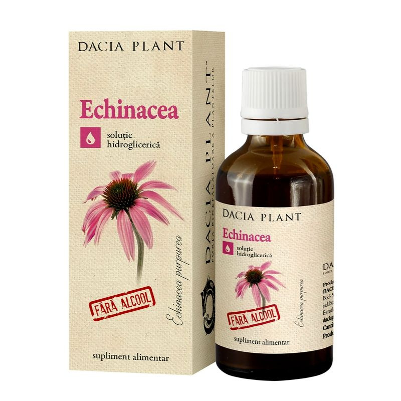 Tinctura de Echinacea fara alcool, 50 ml, Dacia Plant