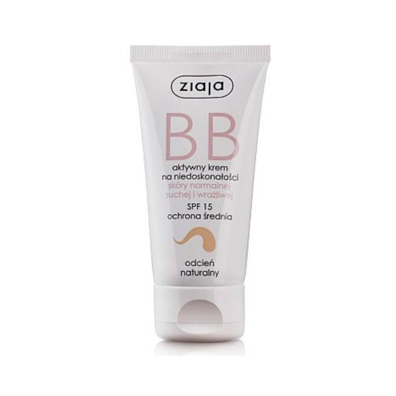 Crema BB cu SPF15 nuanta natural pentru ten normal uscat, 50 ml, Ziaja