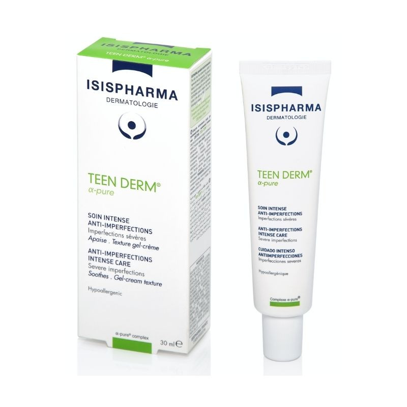 Gel crema pentru acnee severa Teen Derm Alpha Pure, 30 ml, IsisPharma