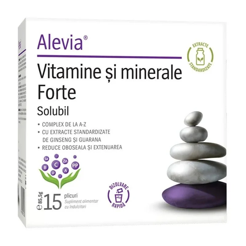 Vitamine si minerale Forte, 15 plicuri, Alevia
