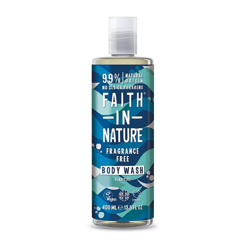 Faith in Nature Gel de dus natural, fara parfum, hipoalergenic, 400 ml
