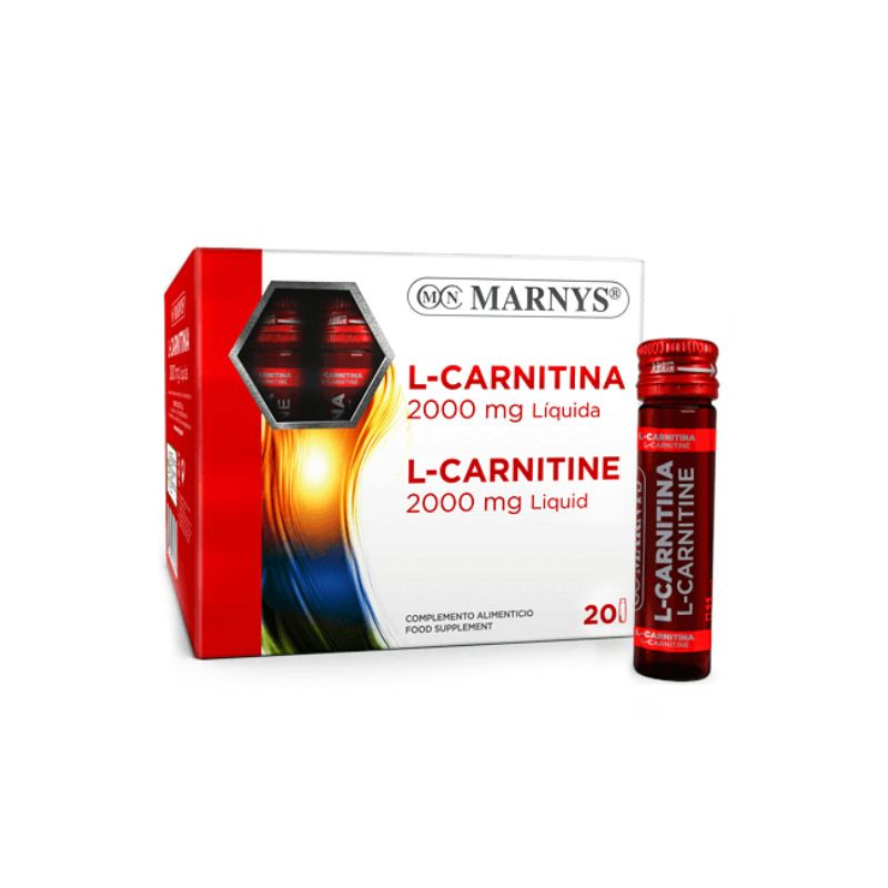 L-Carnitina Lichida, 2000 mg, 20 fiole, Marnys