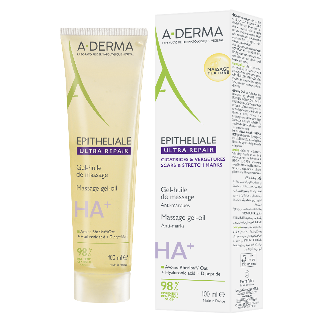 Gel-Ulei de masaj vergeturi si cicatrici Epitheliale A.H., 100 ml, A-Derma
