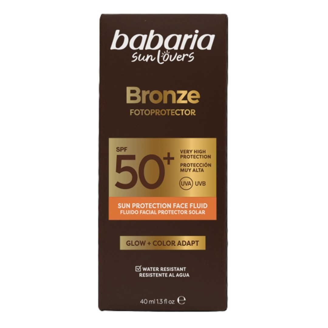 Fluid pentru fata cu protectie solara SPF 50+ UVA&UVB Bronze Fotoprotector, 40 ml, Babaria