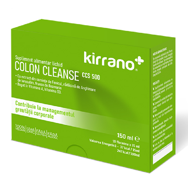 Colon Cleanse CCS500,10 flacoane*15 ml, Kirrano
