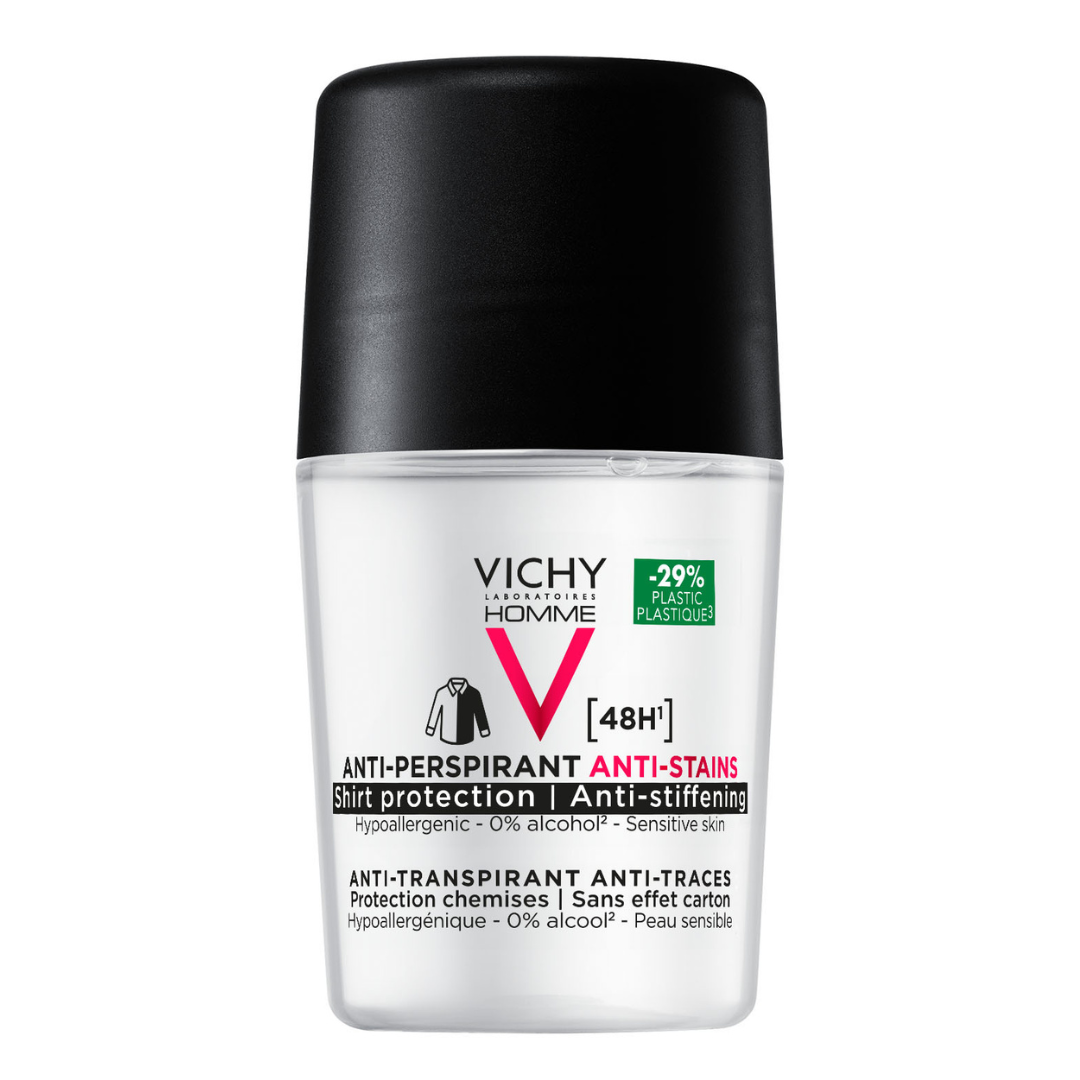 Deodorant roll-on Anti Stains 48h Homme, 50 ml, Vichy