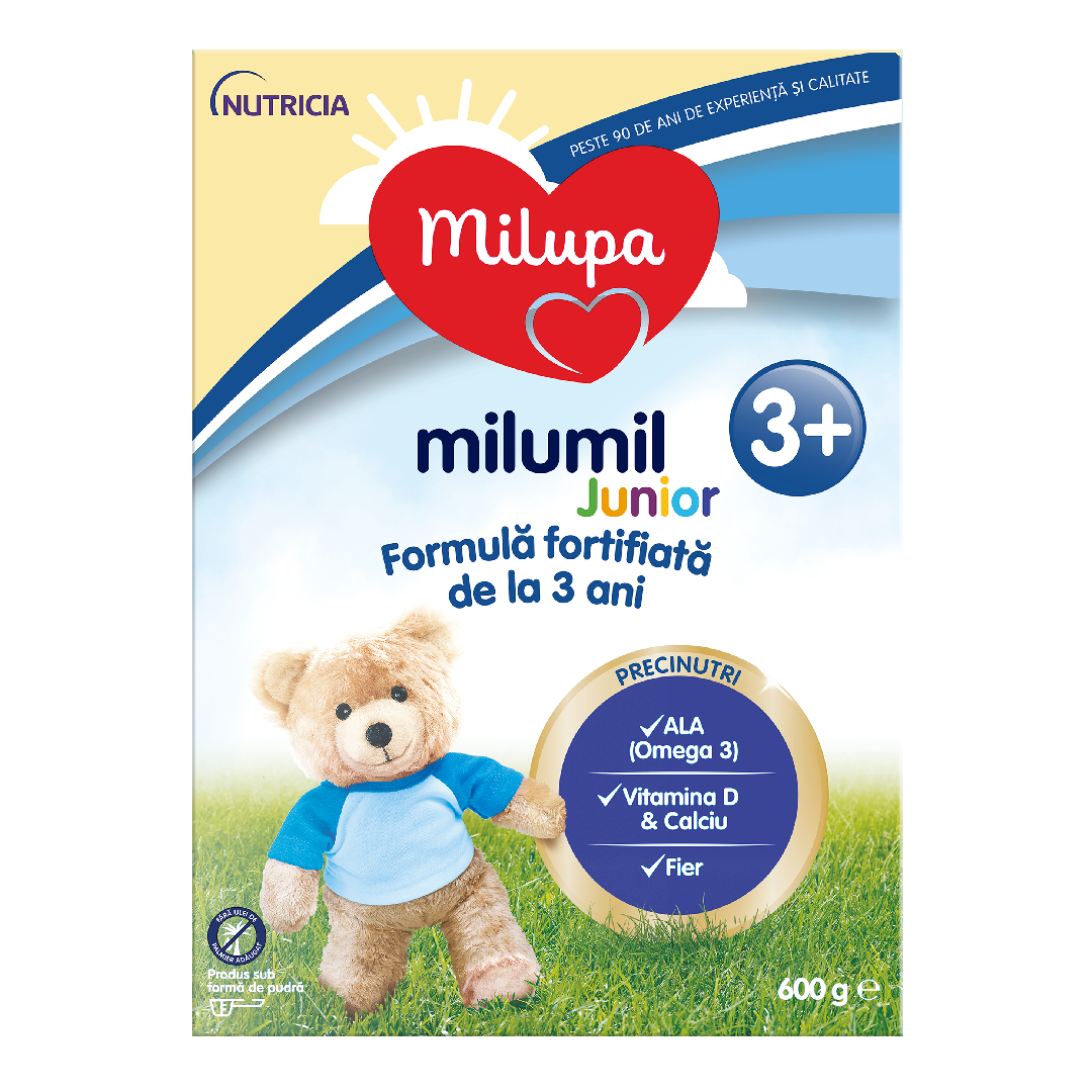 Formula de lapte Milumil Junior, +3 ani, 600 g, Milupa