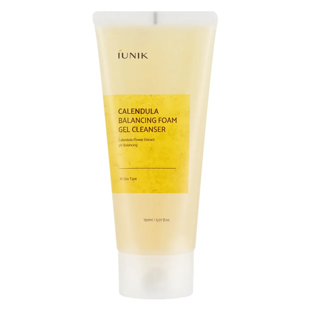 Gel de curatare cu extras de galbenele Calendula Balancing Foam Gel Cleanser, 150 ml, iUNIK