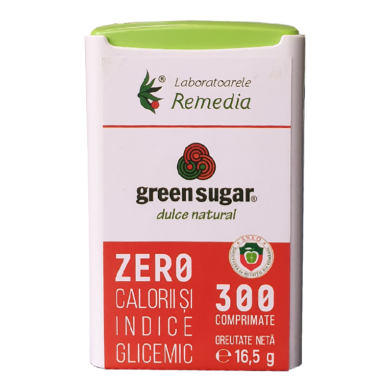 Green sugar dispenser, 300 comprimate, Remedia