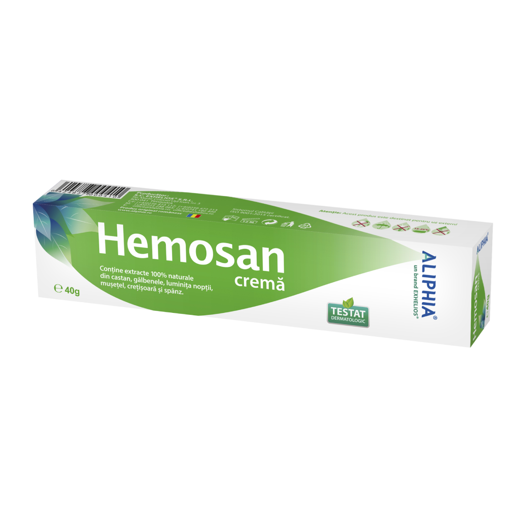 Crema pentru hemoroizi Hemosan, 40g, Aliphia