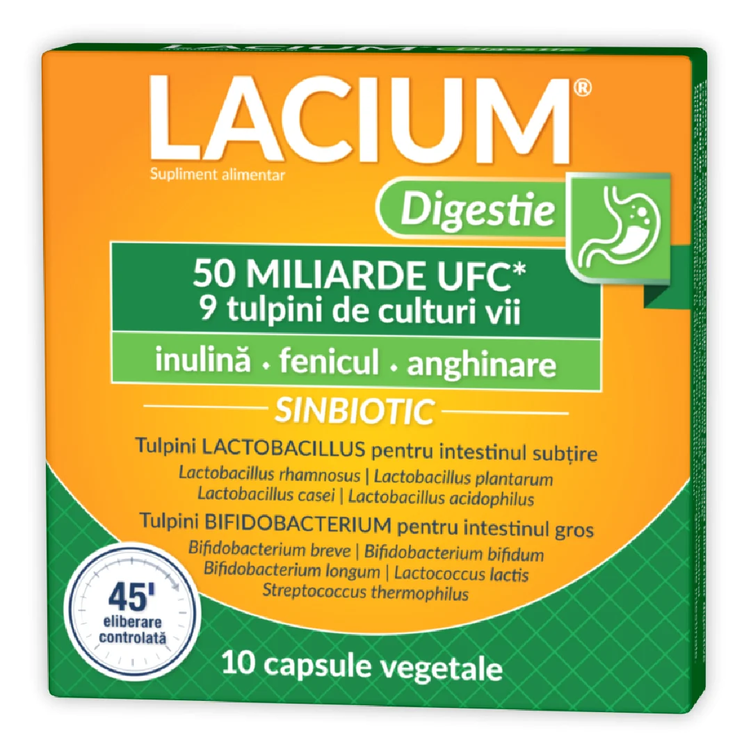 Lacium Digestie 50 miliarde UCF, 10 capsule, Zdrovit