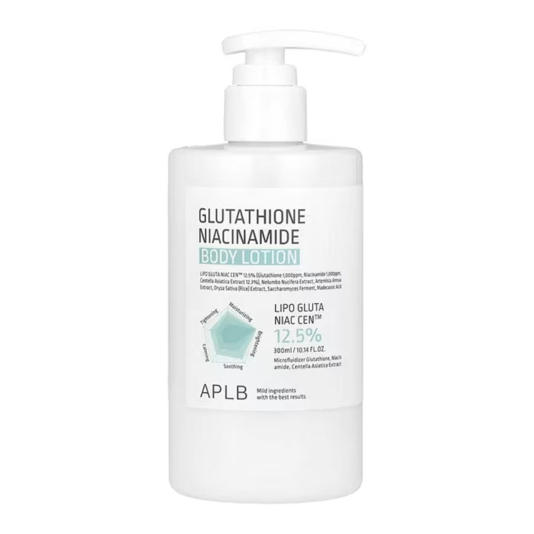 Lotiune de corp iluminatoare si hidratanta cu Glutathione si Niacinamida, 300ml, APLB