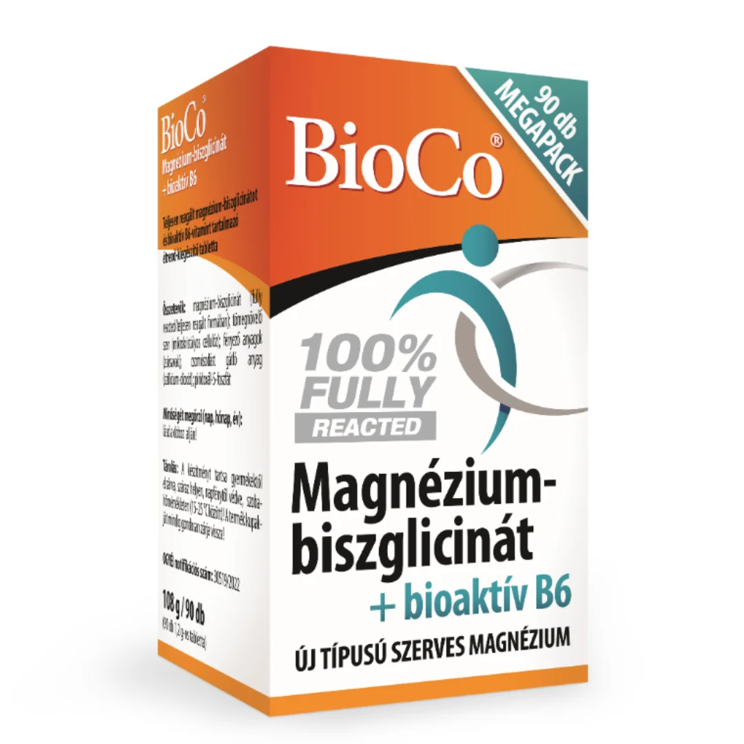 Magneziu bisglicinat cu Vitamina B6 bioactivă, 90 capsule, BioCo