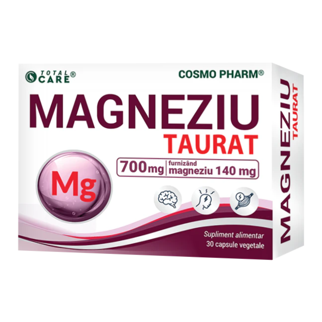 Magneziu Taurat, 30 capsule vegetale, Cosmo Pharm
