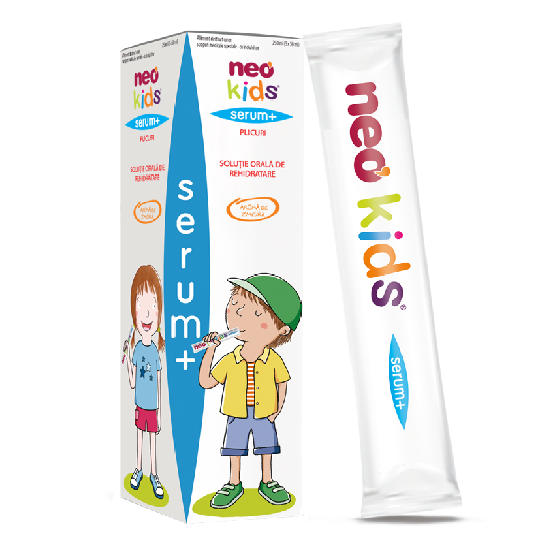 Serum+ solutie rehidratare. 5 plcuri, 50ml, Neo Kids