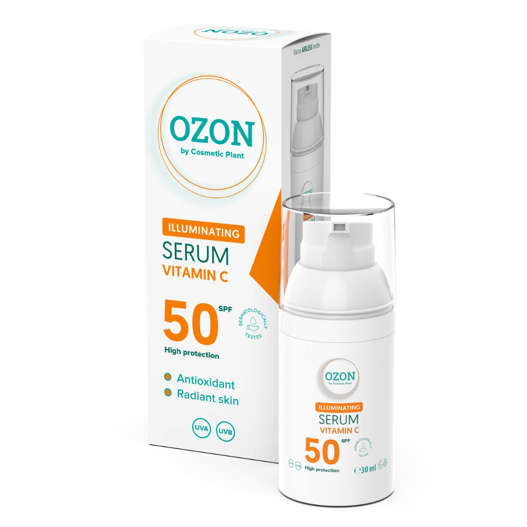 Serum iluminator cu Vitamina C si SPF50 Ozon, 30ml, Cosmetic Plant