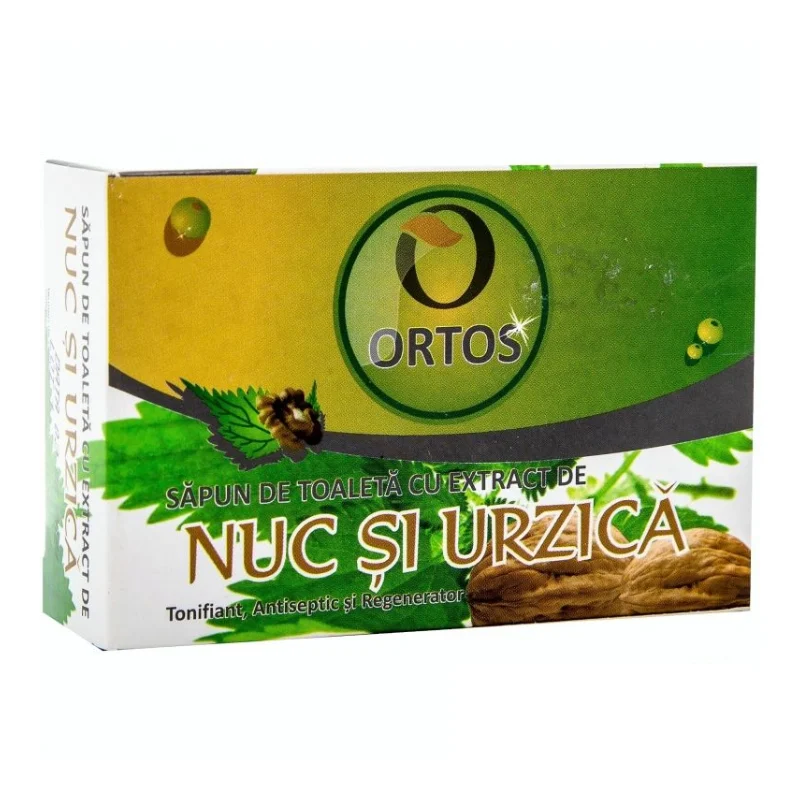 Sapun cu extract de nuc si urzica 100g, Ortos
