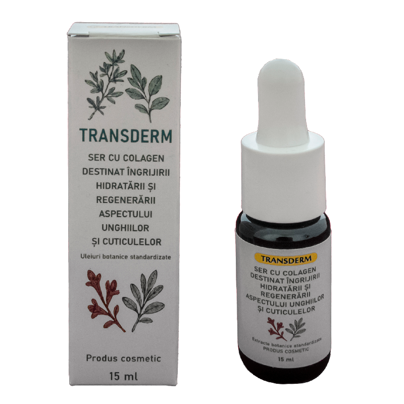 Ser colagen pentru hidratarea si regenerarea unghiilor, 15 ml, Transderm
