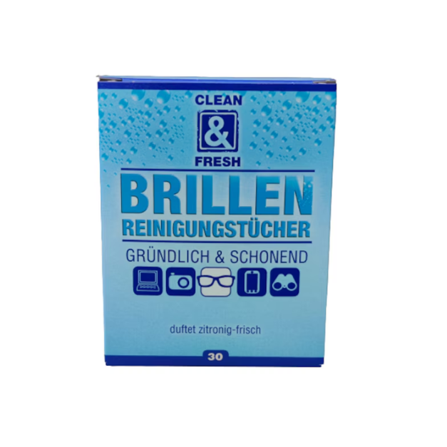 Servetele umede pentru ochelari, 30 bucati, Clean & Fresh