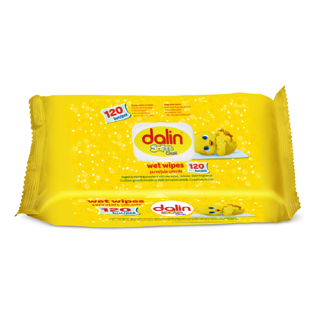 Servetele umede Soft&Clean, 120 bucati, Dalin