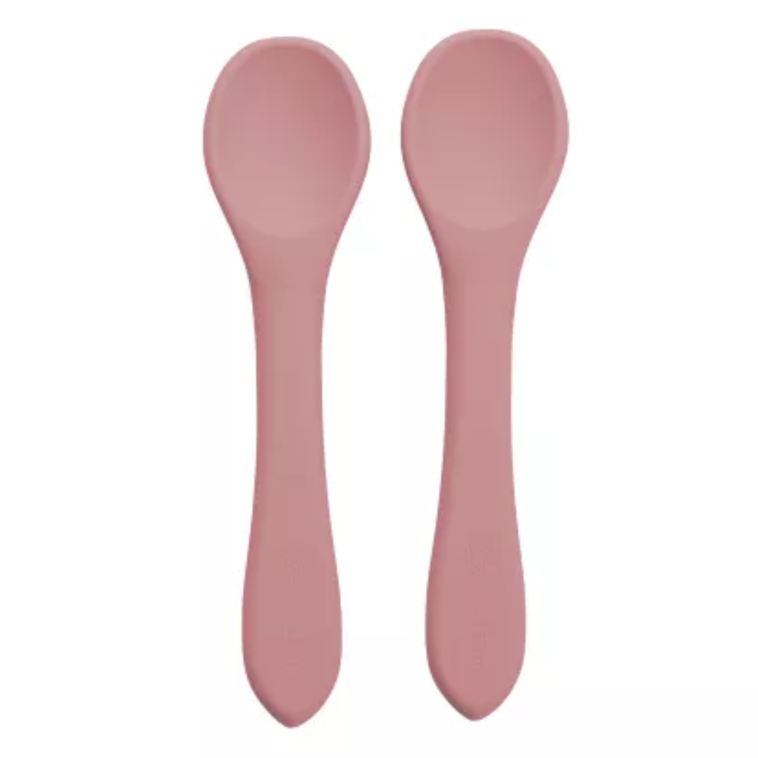 Set Lingurite din silicon, 6 luni+, Old Rose, Appekids