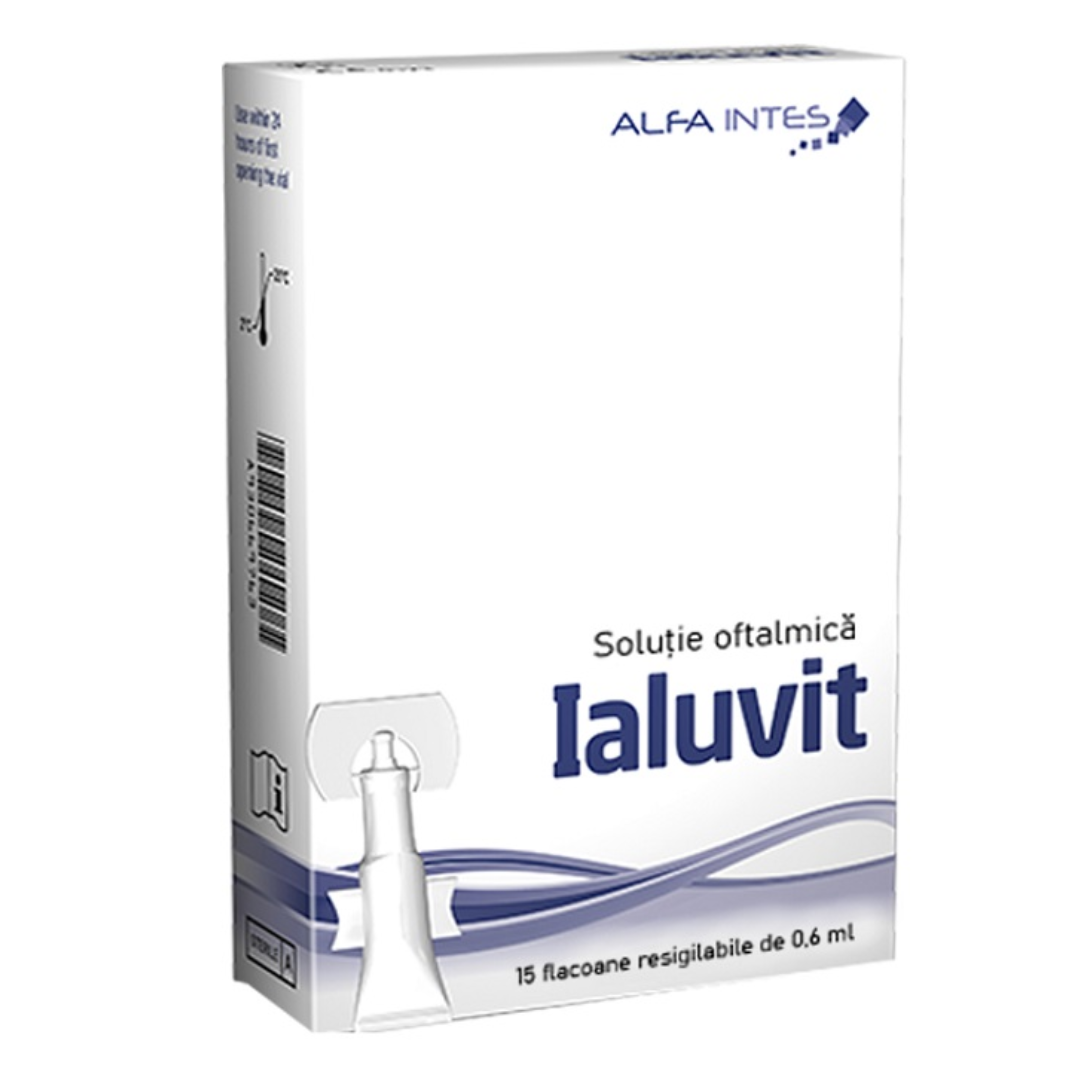 Solutie oftalmica Ialuvit, 15 flacoane*6 ml, Alfa Intes