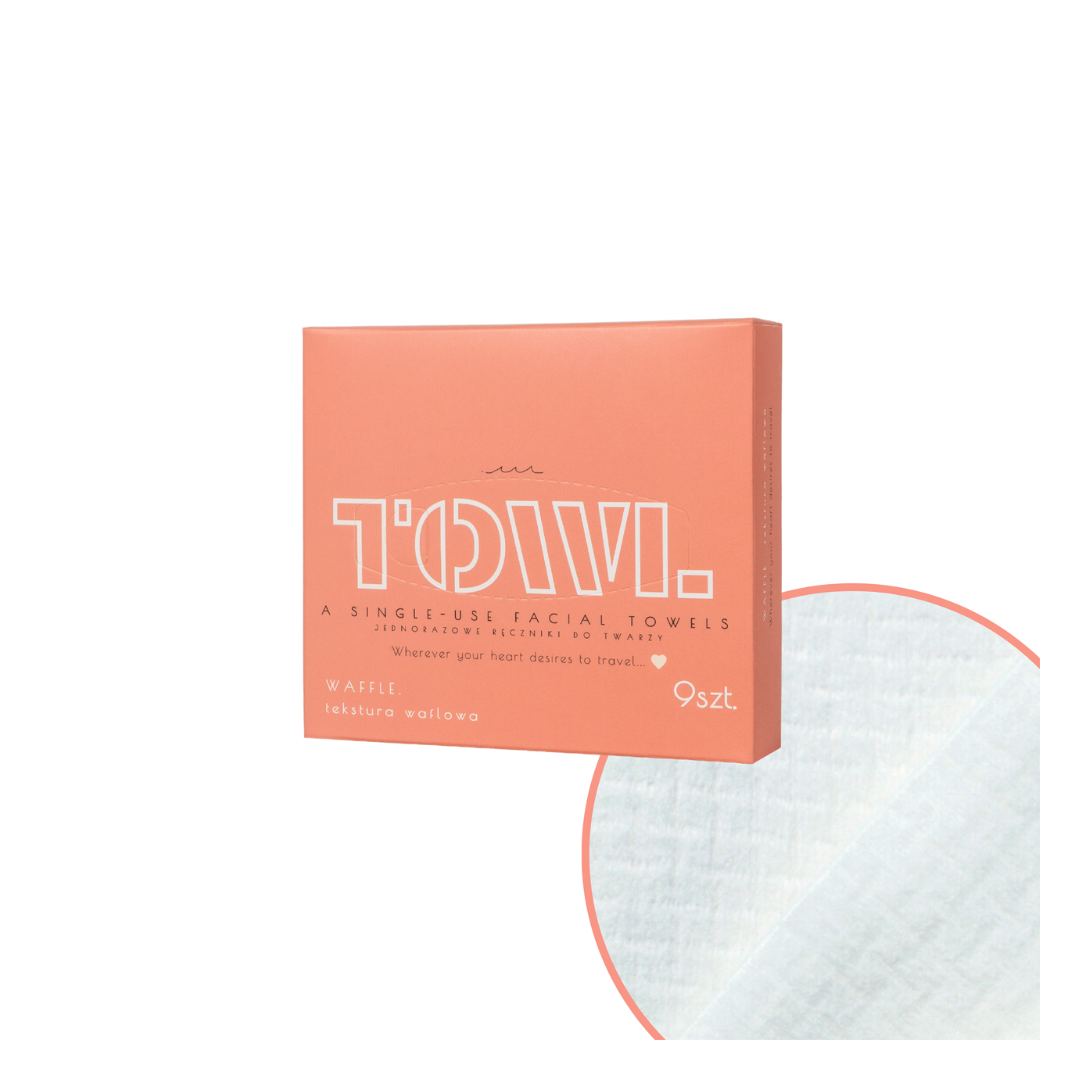 Prosoape faciale de unica folosinta Waffle, 9 bucati, Towl