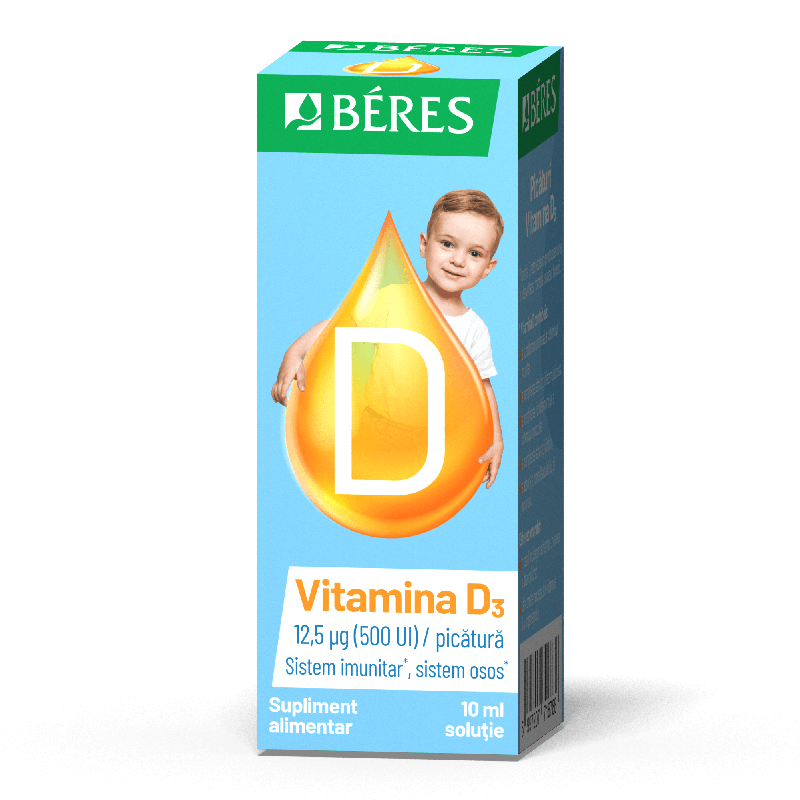 Picaturi Vitamina D3, 10 ml solutie, Beres