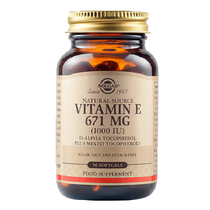 Vitamina E 671 mg 1000 UI, 50 capsule, Solgar