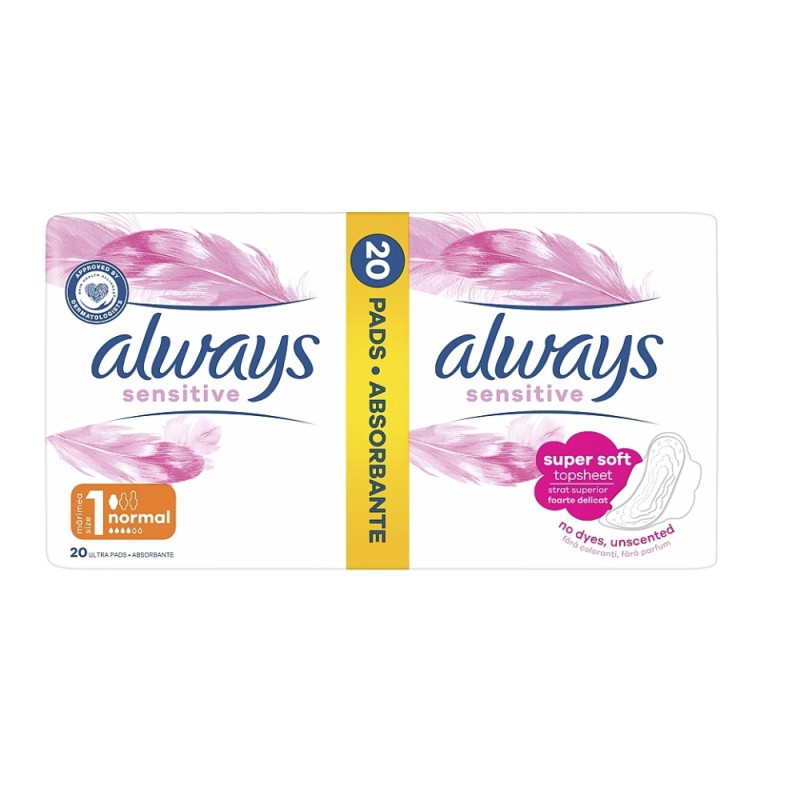Absorbante Always Ultra Sensitive Normal Plus, 20 Bucati