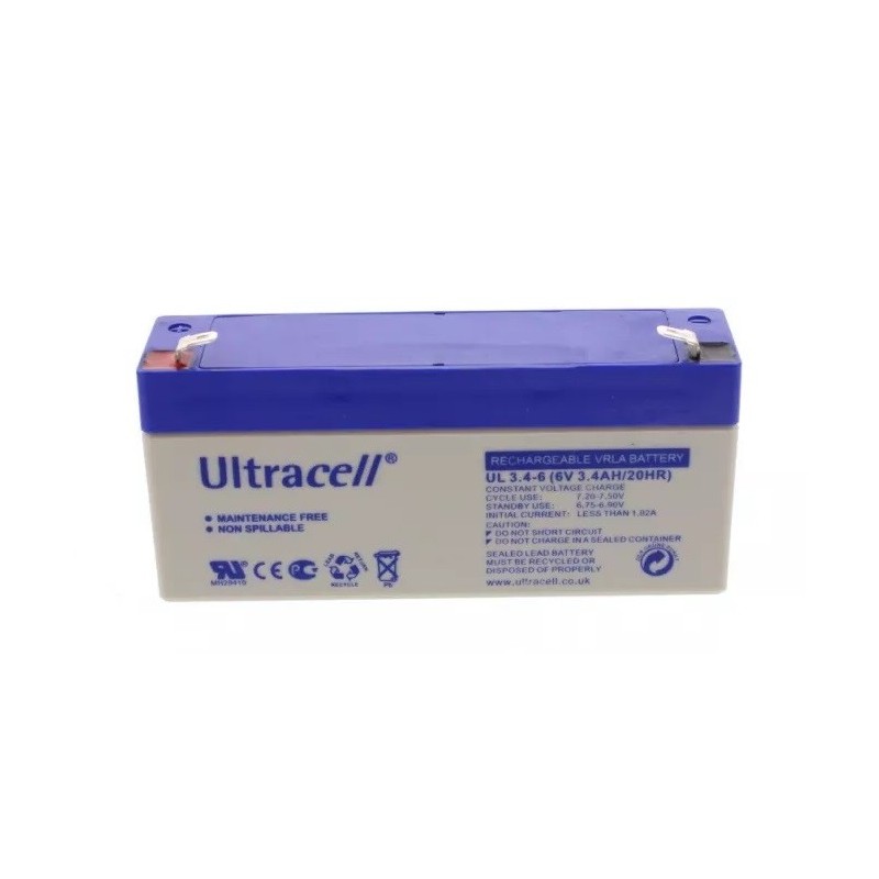 Acumulator cu Plumb Acid 6V / 3.4Ah, Terminal F1, Ultracell